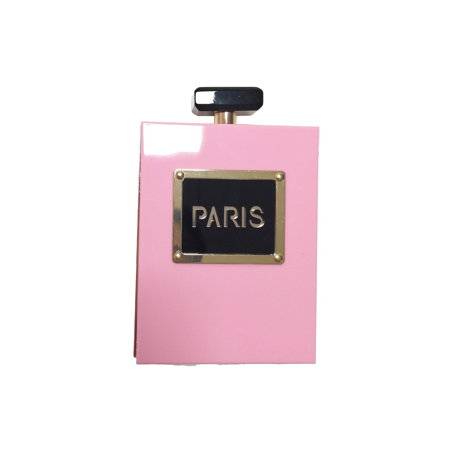 Paris Perfume Shaped Black Bag Transparent Clear Acrylic Purses Clutch Evening Bags Vintage Banquet Handbag For Women