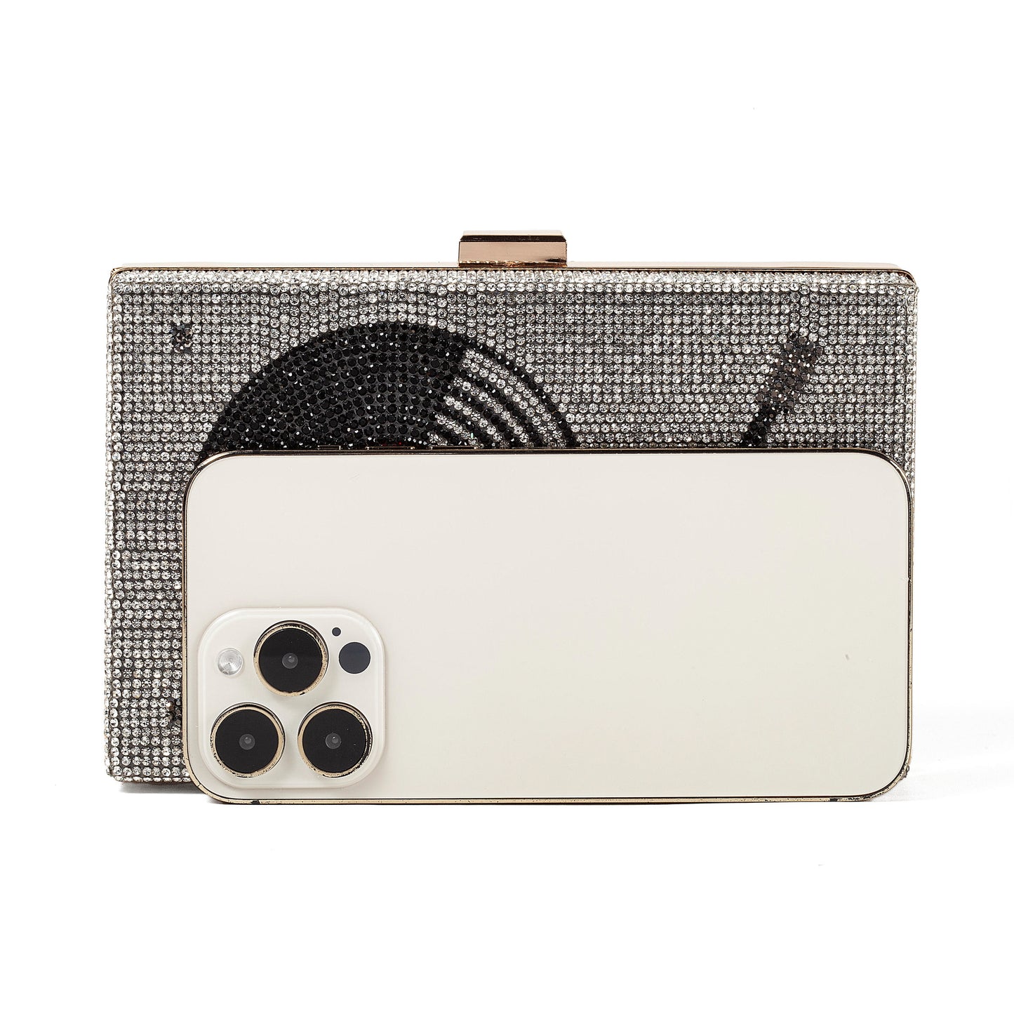 Women Retro Vinyl Record Player Shape Crossbody Bag Rhinestone Metal Vintage Evening Clutch Purses