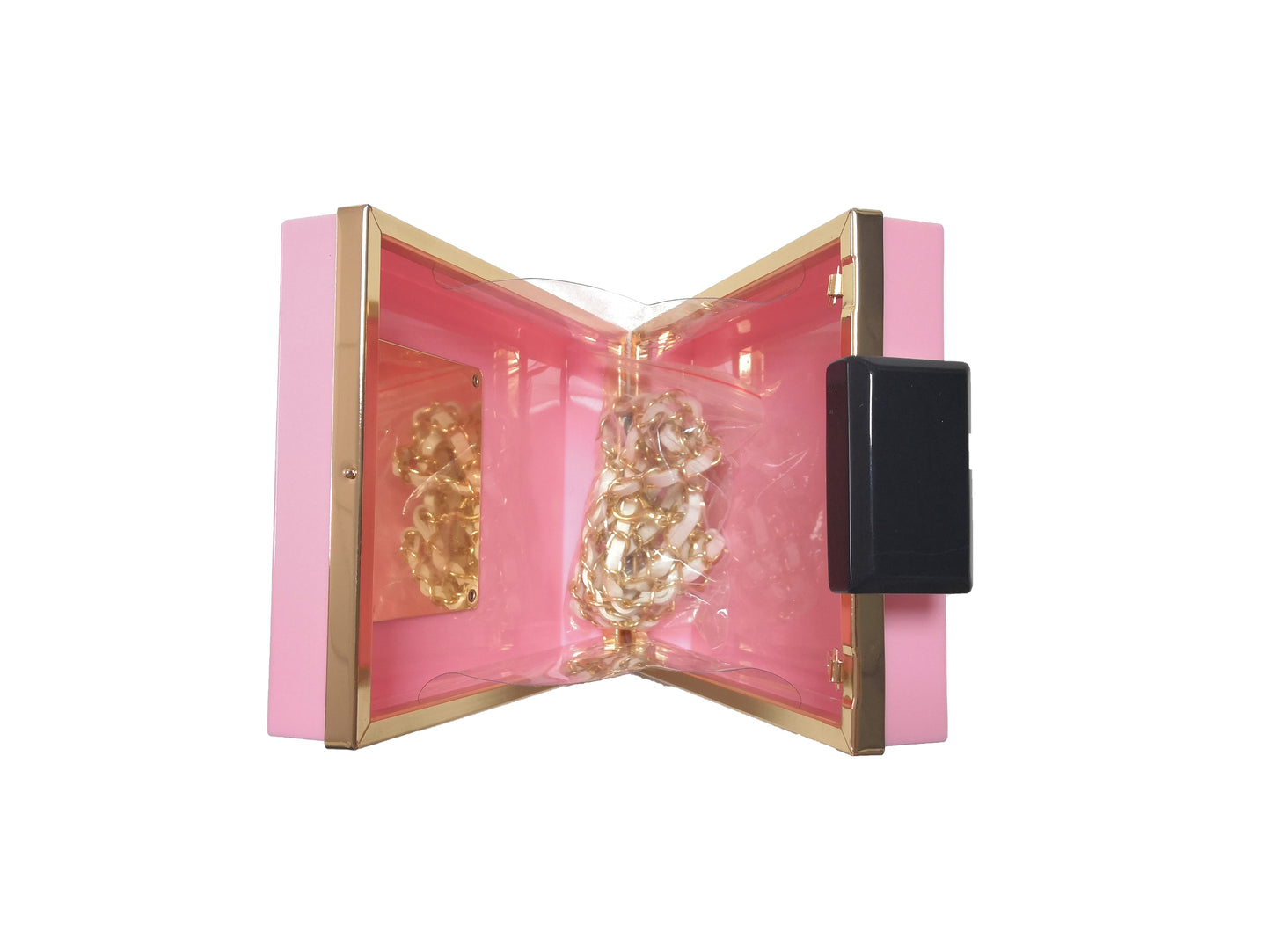 Paris Perfume Shaped Black Bag Transparent Clear Acrylic Purses Clutch Evening Bags Vintage Banquet Handbag For Women