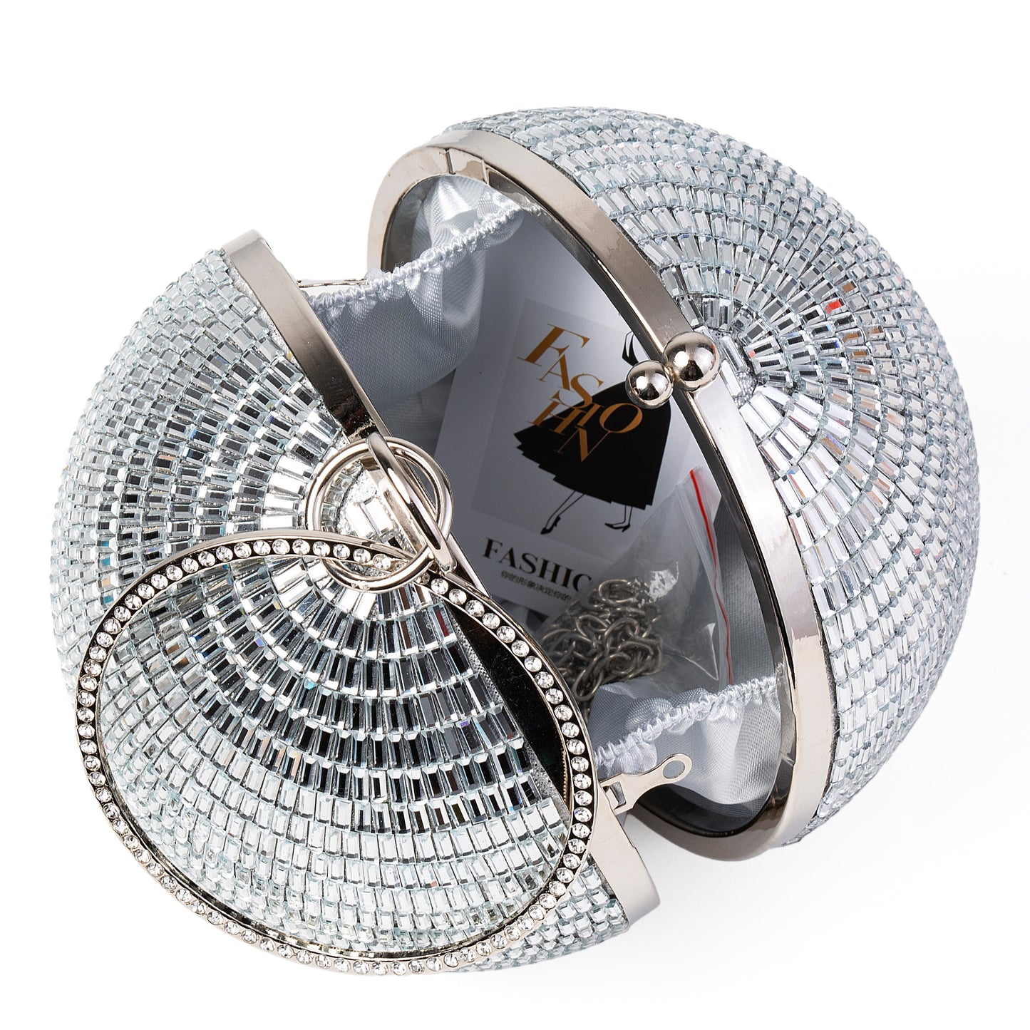 Women Disco Crossbody Bag Shiny Wedding Evening Clutch Rhinestone Purses