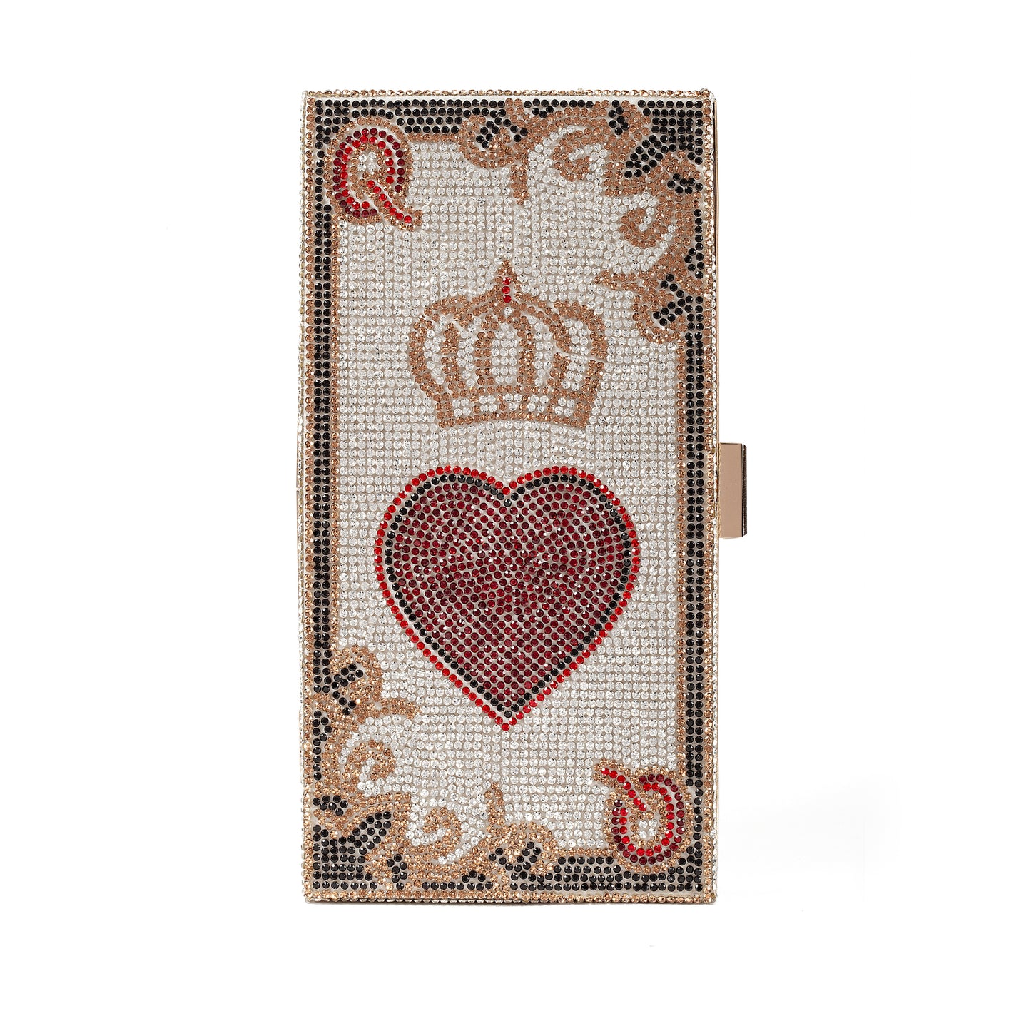 Rhinestone Clutch Poker Card Evening Clutch Purse Casino Las Vegas Style Novelty Purse