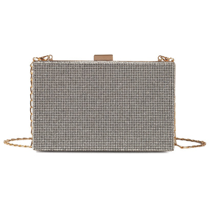 Women Retro Vinyl Record Player Shape Crossbody Bag Rhinestone Metal Vintage Evening Clutch Purses
