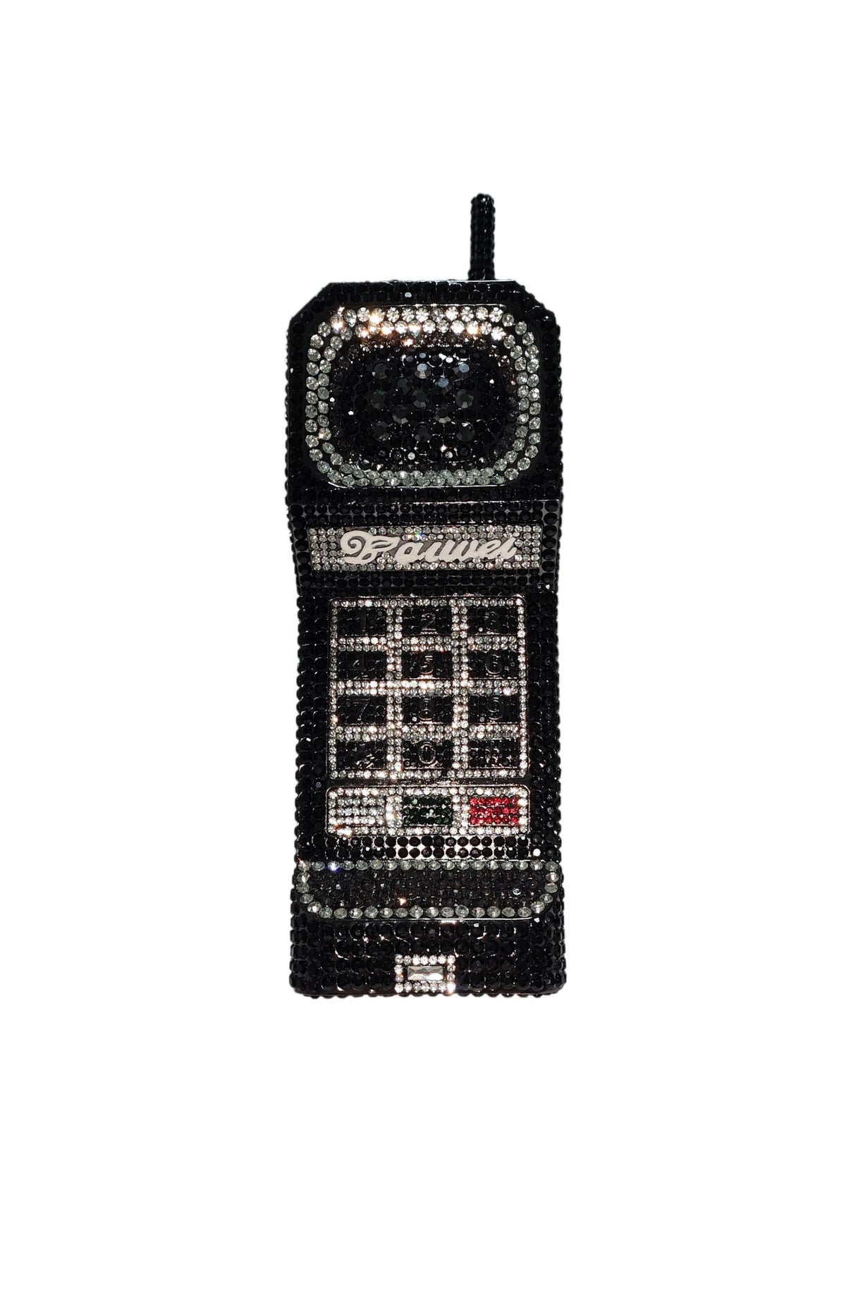 Renabro Retro Cellphone Shape Bag Rhinestone Clutch Purse Bling Crystal Handbag Novelty Purse Unique Purses for Women