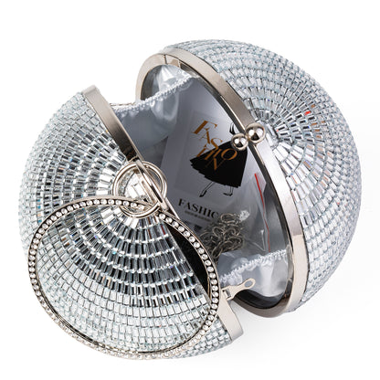 Women Disco Crossbody Bag Shiny Wedding Evening Clutch Rhinestone Purses