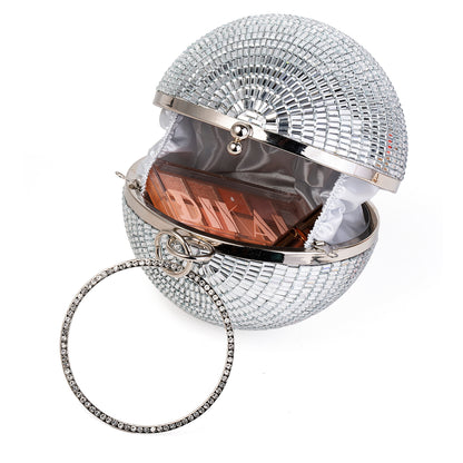 Women Disco Crossbody Bag Shiny Wedding Evening Clutch Rhinestone Purses